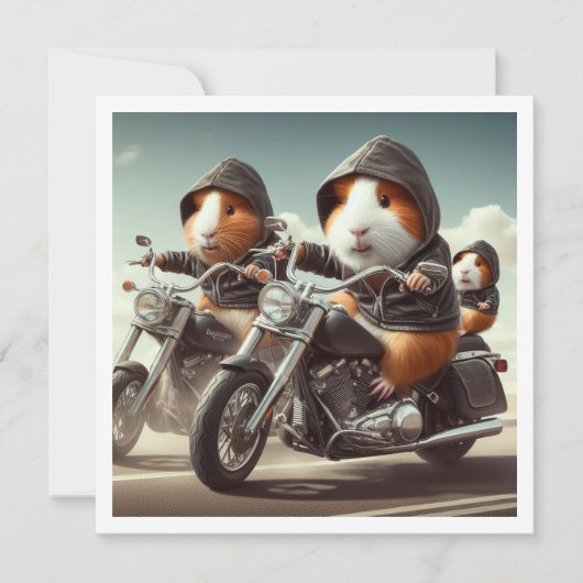 Funny Guinea Schweineeinladung, Guinea Schweinefle Einladung (Vorderseite)