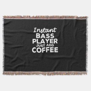 Funny Guitar Bass Players Gift Coffee Lovers Decke