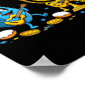 Funny Guitar Dreidel Menorah Hanukkah Kids Womens  Poster (Ecke)