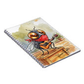 Funny Guitar Fly Art Notizblock (Rechte Seite)