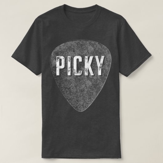 Funny Guitar Picky Vintage Music T-Shirt (Design vorne)
