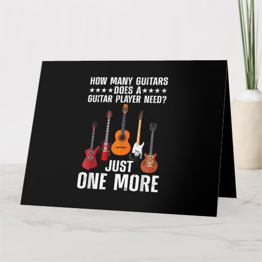 Funny Guitar Player Art for Men Guitarist Gu Karte (Vorderseite)