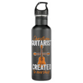 Funny Guitar Player Gitarrist I Crucifix Christlic Edelstahlflasche (Vorderseite)