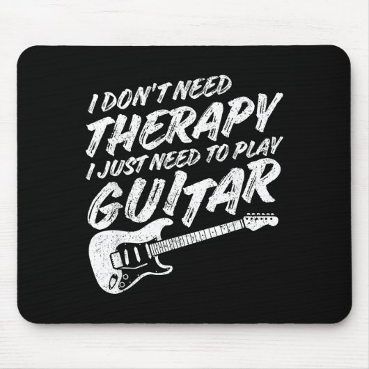 Funny Guitar Player I Just Need To Play Guitar Vin Mousepad (Vorne)