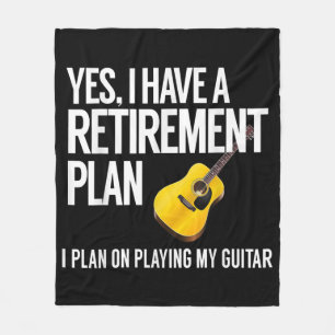Funny Guitar Player Rentirement Geschenk Fleecedecke