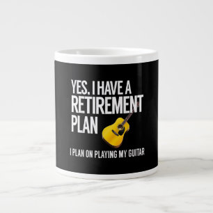 Funny Guitar Player Rentirement Geschenk Jumbo-Tasse