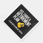 Funny Guitar Player Rentirement Geschenk Serviette (Ecke)