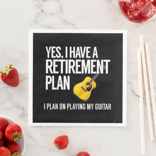 Funny Guitar Player Rentirement Geschenk Serviette (Beispiel)