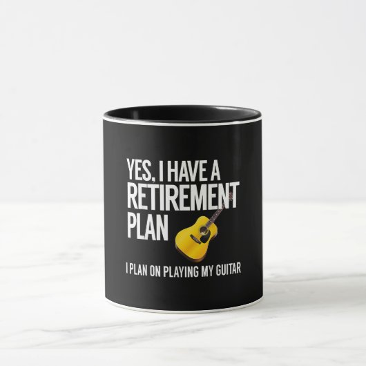 Funny Guitar Player Rentirement Geschenk Tasse (Zentrum)