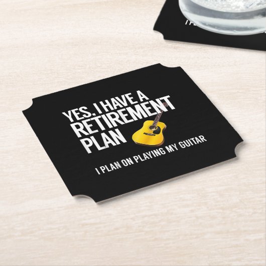 Funny Guitar Player Rentirement Geschenk Untersetzer (angewinkelt)