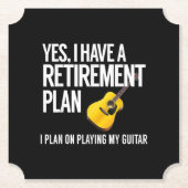 Funny Guitar Player Rentirement Geschenk Untersetzer (Vorderseite)