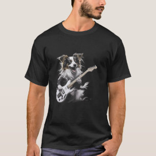Funny Guitar Rock Shetland Shepdog Dog Guitarist L T-Shirt