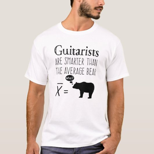Funny Guitar T - Shirt - Durchschnittlicher Bär (Vorderseite)