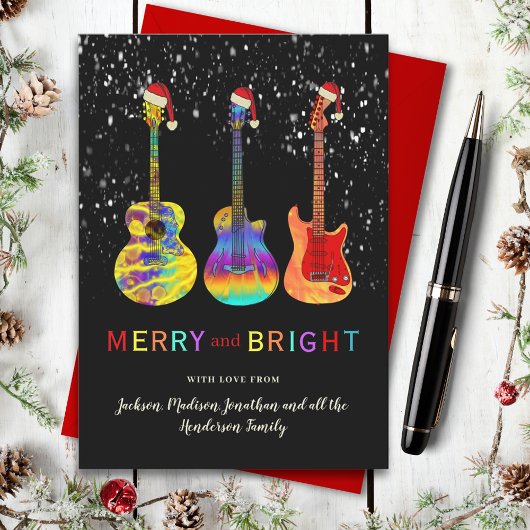 Funny Guitar Weihnachten Frohe und Helle