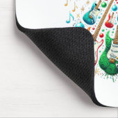 Funny Guitar Weihnachtsmannmütze Weihnachtsbaum Gi Mousepad (Ecke)