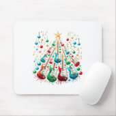 Funny Guitar Weihnachtsmannmütze Weihnachtsbaum Gi Mousepad (Mit Mouse)