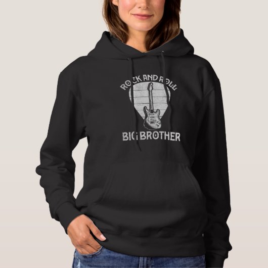 Funny Guitarist Big Bro Gitarre Musiker Broth Hoodie (Vorderseite)