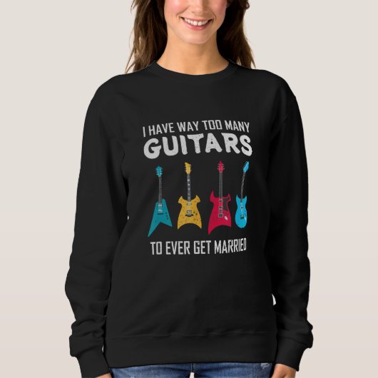 Funny Guitarist Musician Guitar Collection Marital Sweatshirt (Vorderseite)