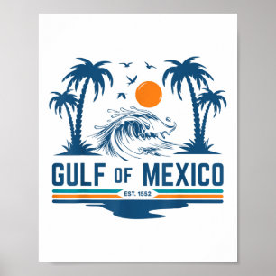 Funny Gulf of Mexico Golf of America 2025 Poster