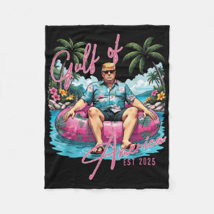 Funny Gulf of US America Est 2025 American Flag G Fleecedecke
