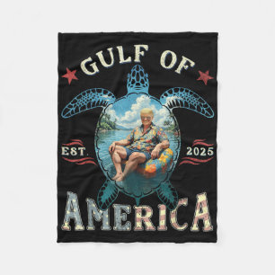 Funny Gulf of US America Est 2025 American Flag G Fleecedecke