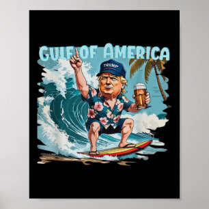 Funny Gulf of US America Est 2025 American Flag G Poster