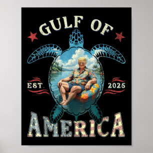 Funny Gulf of US America Est 2025 American Flag G Poster