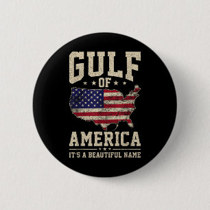 Funny Gulf of US America Vintager Golf von Mexiko  Button