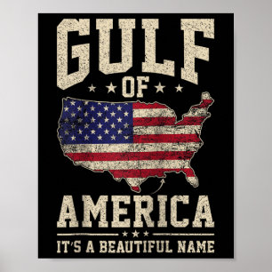 Funny Gulf of US America Vintager Golf von Mexiko  Poster
