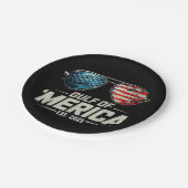 Funny Gulf of USA America 2025 Retro Sonnenbrille Pappteller (Schrägansicht)