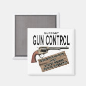 Funny Gun Kontrolle Magnet #2 (Vorderseite/Rückseite)