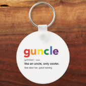 Funny Guncle Definition Print Schlüsselanhänger (Vorderseite)