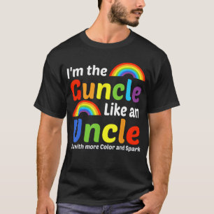 Funny Guncle Gay Uncle Stolz Farbe Regenbogen T-Shirt