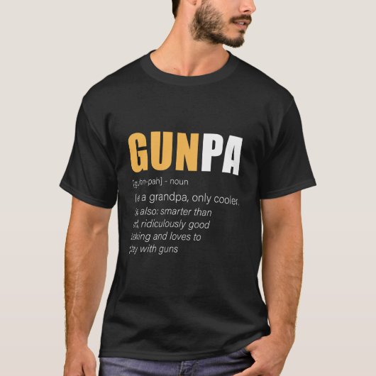 Funny Gunpa Gun Grandpa Novelty T-Shirt (Vorderseite)