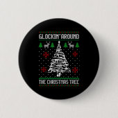 Funny Guns Ugly Christmas Sweaters For Gun Lovers  Button (Vorderseite)