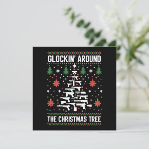 Funny Guns Ugly Christmas Sweaters for Gun Lovers Feiertagskarte