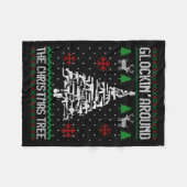 Funny Guns Ugly Christmas Sweaters For Gun Lovers Fleecedecke (Vorderseite (Horizontal))