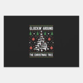 Funny Guns Ugly Christmas Sweaters for Gun Lovers Geschenkpapier Set (Vorderseite)