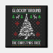 Funny Guns Ugly Christmas Sweaters For Gun Lovers Magnet (Vorne)