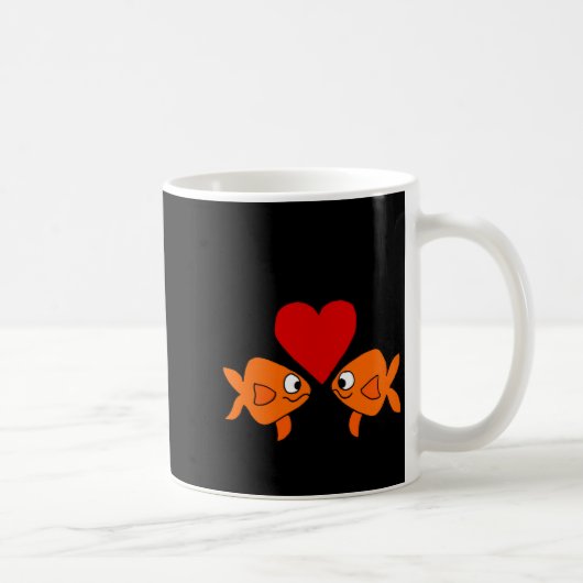 Funny Guppy Love Design Kaffeetasse (Rechts)