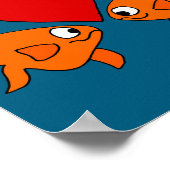 Funny Guppy Love Design  Poster (Ecke)