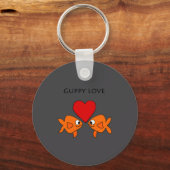 Funny Guppy Love Design Schlüsselanhänger (Vorderseite)