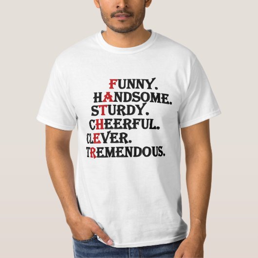 Funny gut aussehend kräftig fröhlich schlauer Vate T-Shirt (Vorderseite)