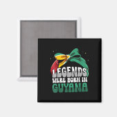 Funny Guyana Flag Guyana Magnet (Vorderseite/Rückseite)