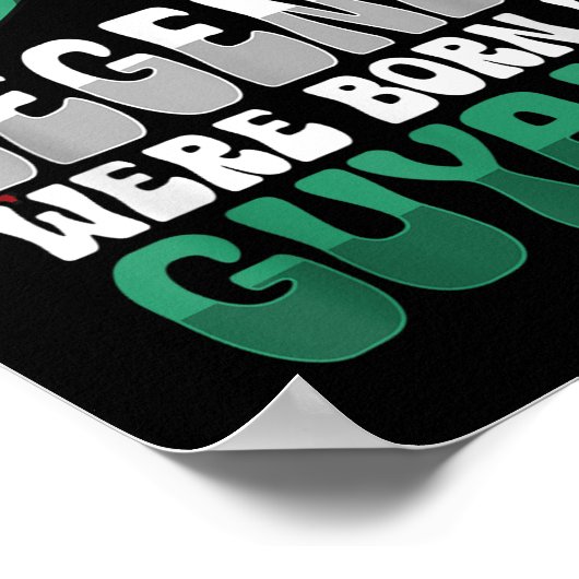 Funny Guyana Flag Guyana Poster (Ecke)