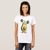 Funny Gym Avocado Cartoon T-Shirt (Vorne ganz)