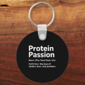 Funny Gym Definition Weightlifting Workout Protein Schlüsselanhänger (Vorderseite)
