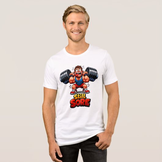 Funny Gym Design - Workout Meme - Tri-Blend Shirt (Vorderseite voll)