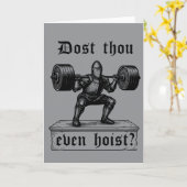 Funny Gym Dost Thou Even Hoist Medieval Karte (Gelbe Blume)