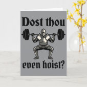 Funny Gym Dost Thou Even Hoist Medieval Karte (Gelbe Blume)
